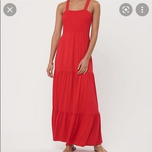 Loft tiered smocked Maxi dress